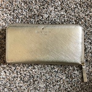 Kate Spade large gold wallet